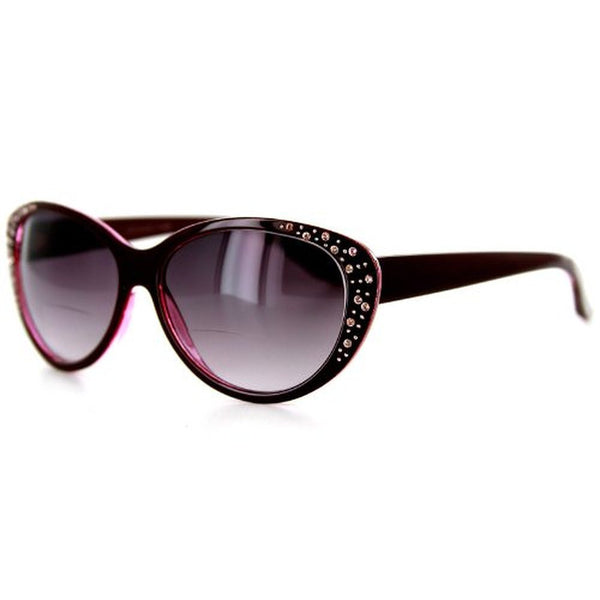 Piazza Fashion Bifocal Sunglasses with Austrian Crystals for Youthful and Stylish Women